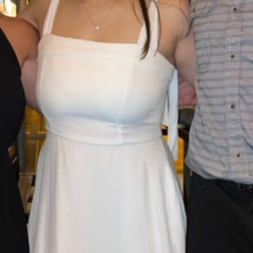 White Tie Strap Dress
